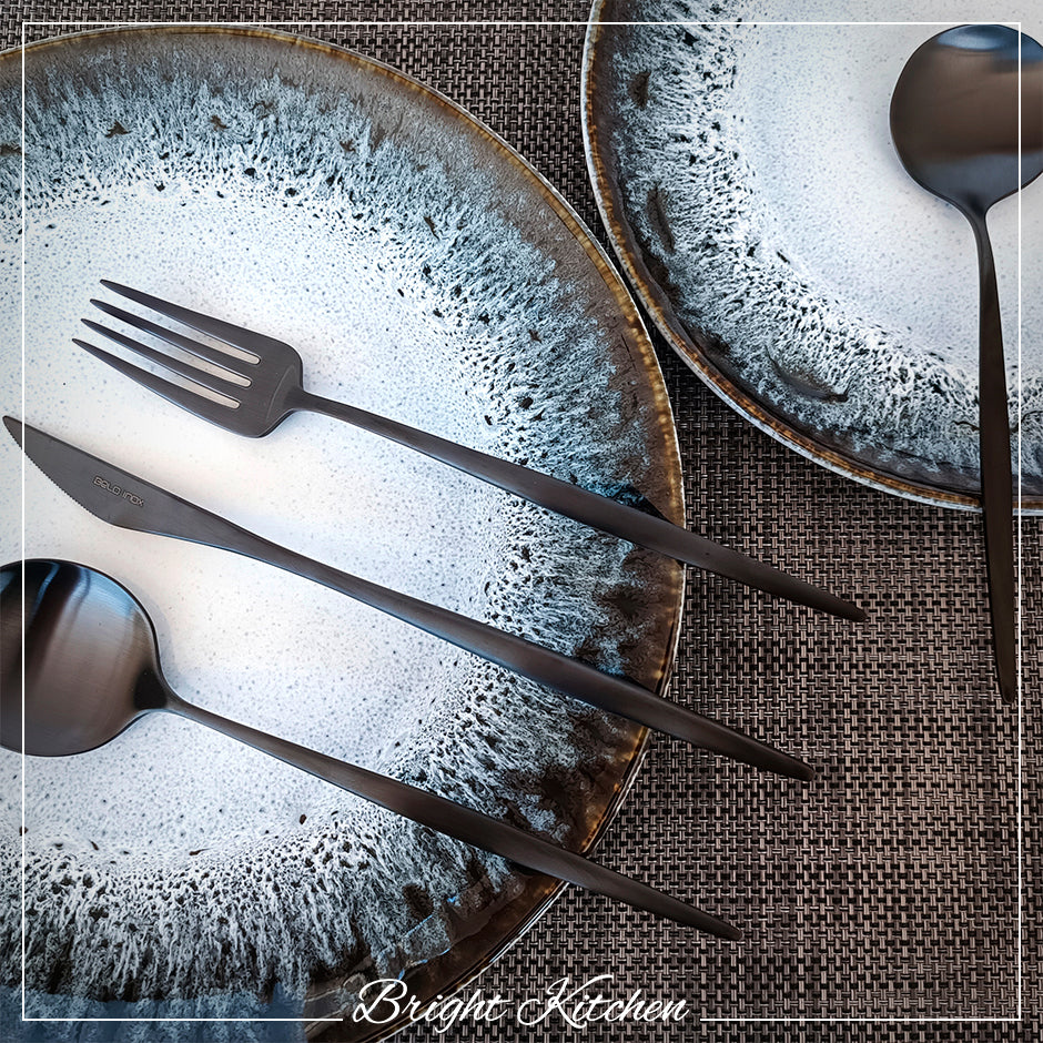 White & Blue Casual Dinnerware Set