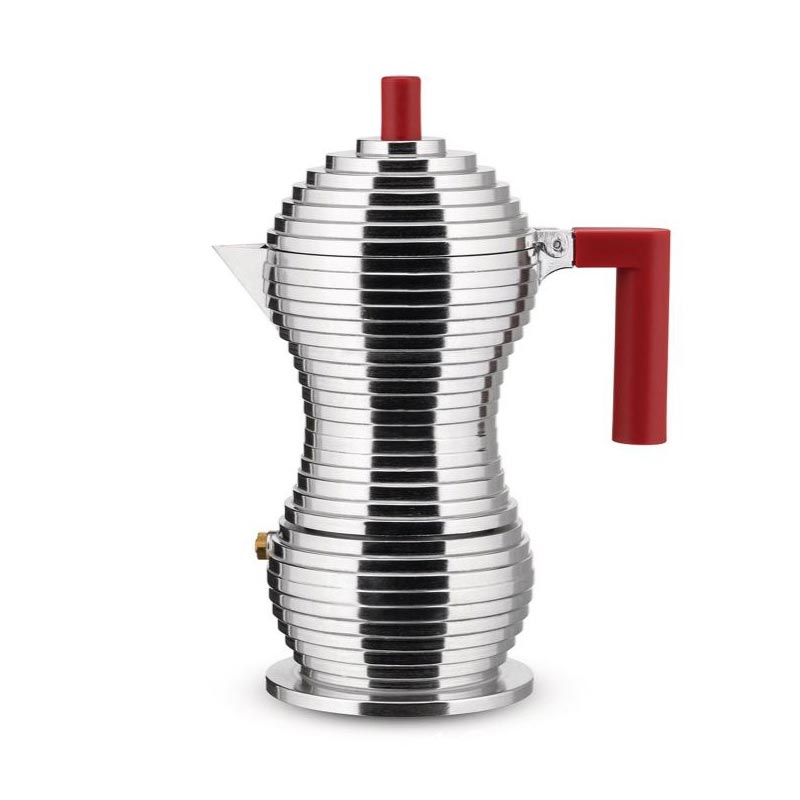 Espresso Coffee Maker Induction Pulcina 3 Cups Red – Bright Kitchen