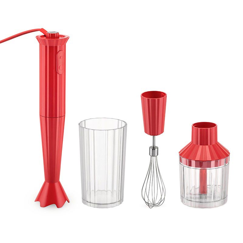 Hand Blender Red Set Plissé Michele De Lucchi