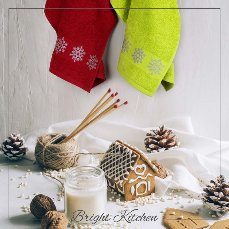 Kitchen Cloth Christmas Snow Set