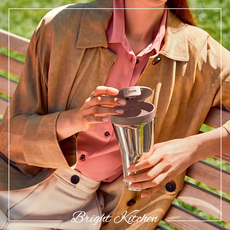 Travel Mug Caffa Brown Giulio Lacchetti