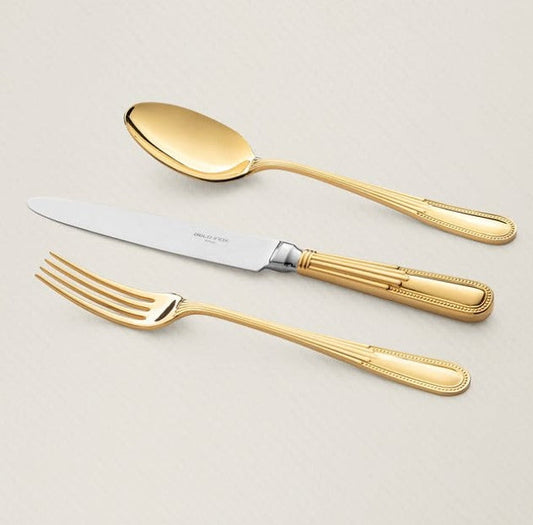 Portuguese luxury gold cutlery set by Belo Inox