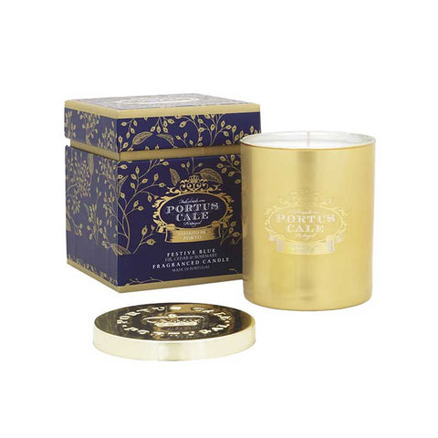 Festive Blue Aromatic Candle (Golden Version)