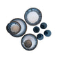 White & Blue Classic Dinnerware Set w/ Blue Cups
