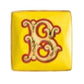 Bowl 12 cm square flat Alphabet "B"