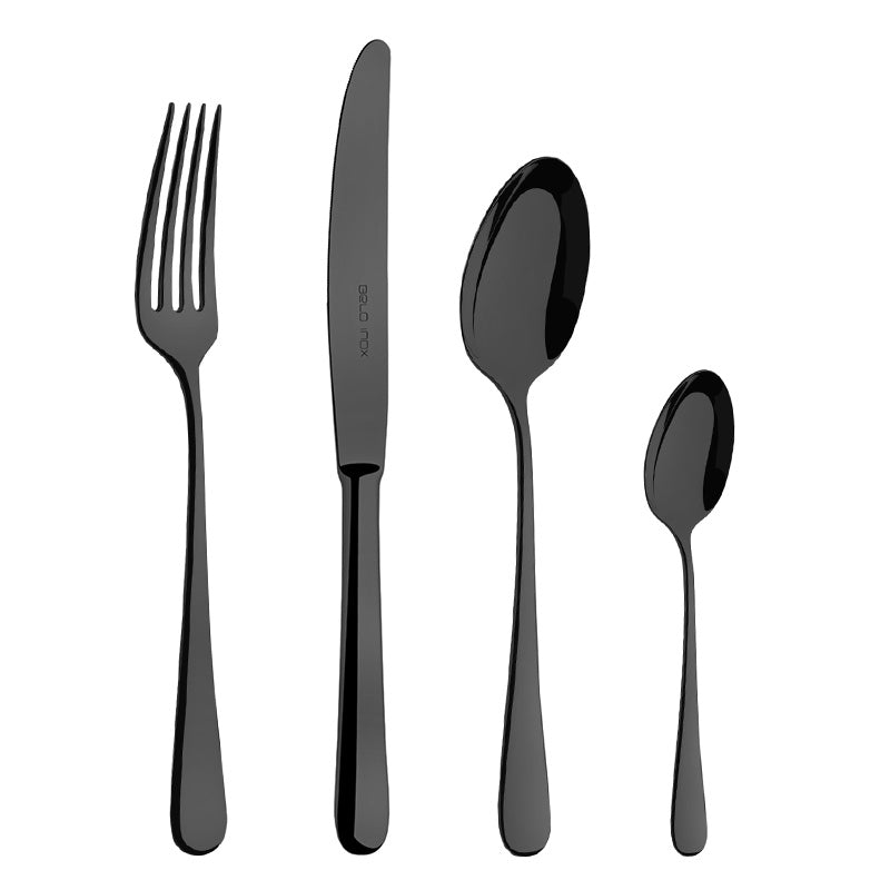 Belo Inox Duna Black 24 Pieces Cutlery Set