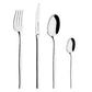 Belo Inox Luna cutlery set in stainless steel 18/10, including knife, fork, spoon, and teaspoon with a modern and elegant design