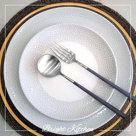 Belo Inox Neo Grey Cutlery Set – 18/10 Stainless Steel, Brushed Gold Finish, Made in Portugal