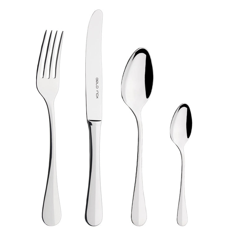 Belo Inox Palmela stainless steel cutlery set with classic and timeless lines. Portuguese handcrafted flatware.