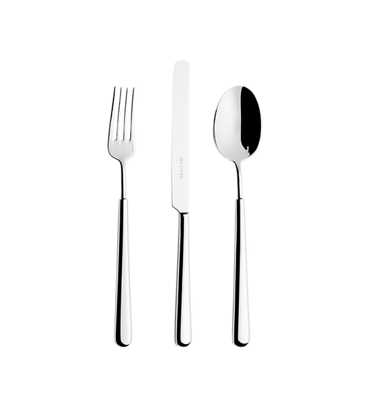 Belo Inox RUBI stainless steel cutlery set in polished finish with spoon, knife and fork
