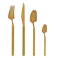 Belo Inox Vértice copper matte cutlery set with knife, fork, spoon, and teaspoon, designed by Fátima Lopes and handmade in Portugal