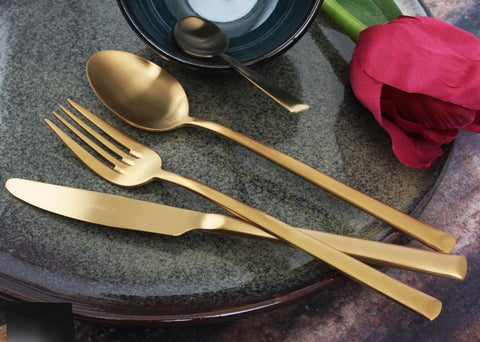 Herdmar Arco Gold PVD Cutlery Set