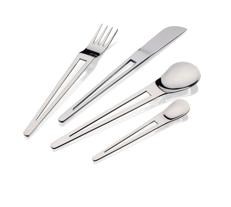 Herdmar Aztek Cutlery Set – modern 18/10 stainless steel flatware with geometric open-handle design, minimalist and contemporary, made in Portugal