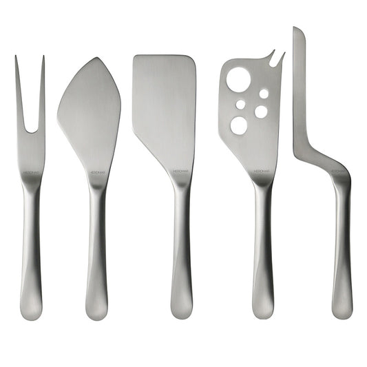 Herdmar MUH Cheese Set – five stainless steel cheese knives made in Portugal, designed for cutting, serving and tasting a variety of cheeses.