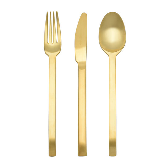 Herdmar Spiga Gold Matte Cutlery Set