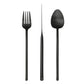 Herdmar Stick Matte Black cutlery set in 18/10 stainless steel – modern minimalist flatware with matte finish, crafted in Portugal