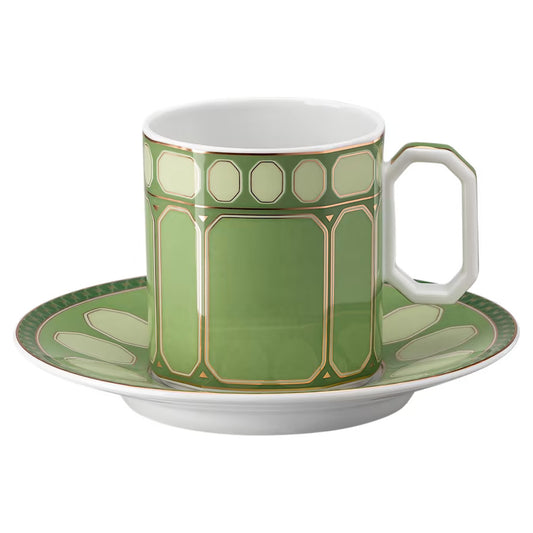 SIGNUM Fern Cup and Saucer 4 tall