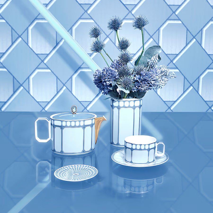 SIGNUM Azure + Jonquil Set 2 Cup and Saucer 4 low