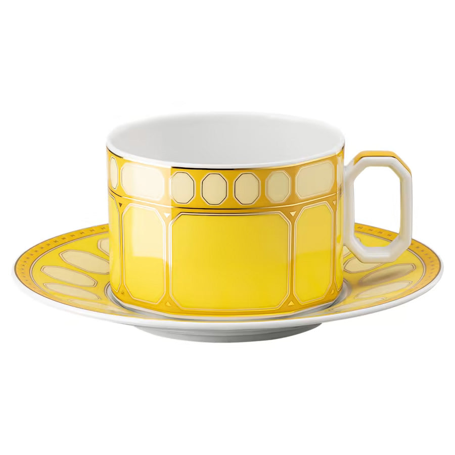 SIGNUM Azure + Jonquil Set 2 Cup and Saucer 4 low