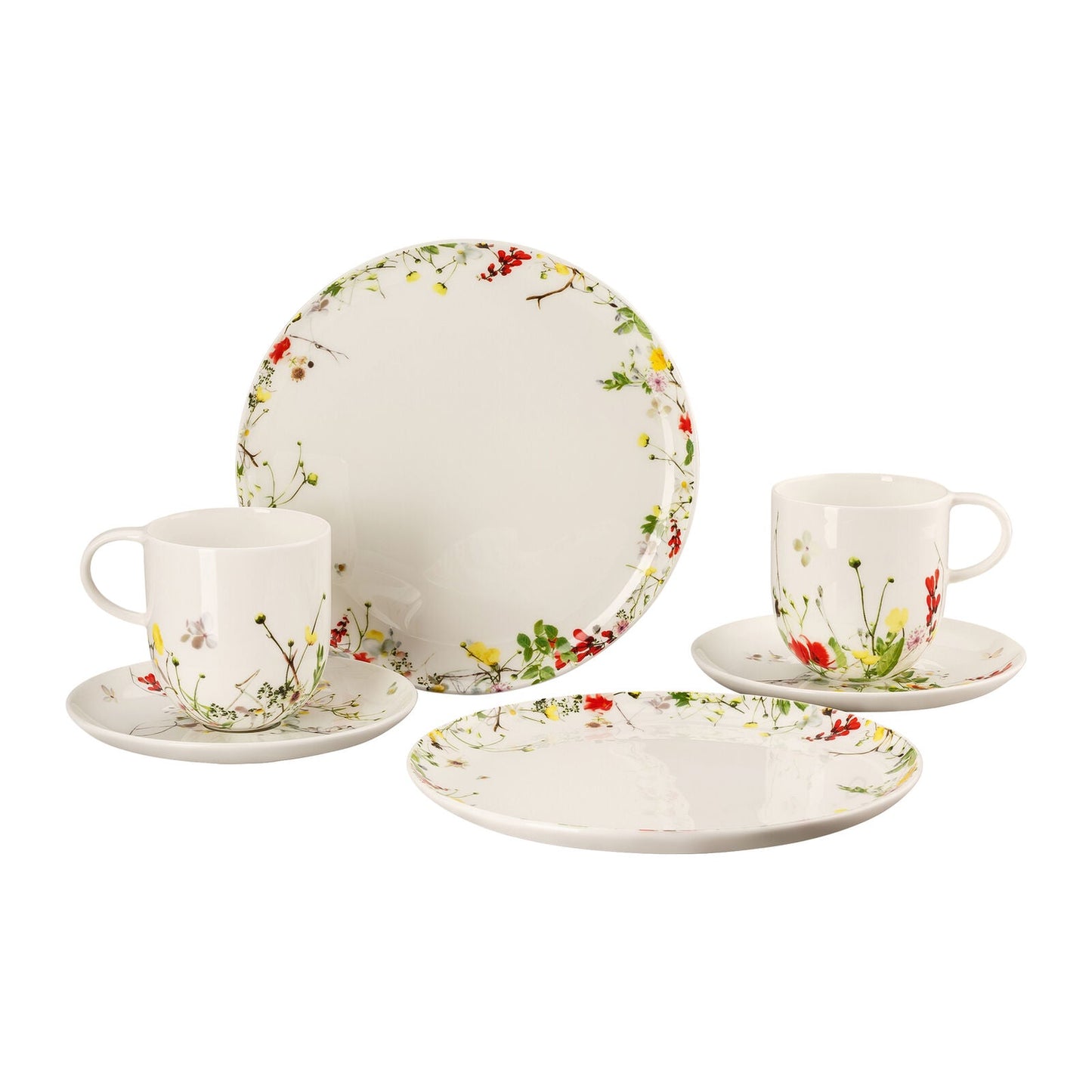 Set 6 Pieces with Mugs and Coupe Plates
