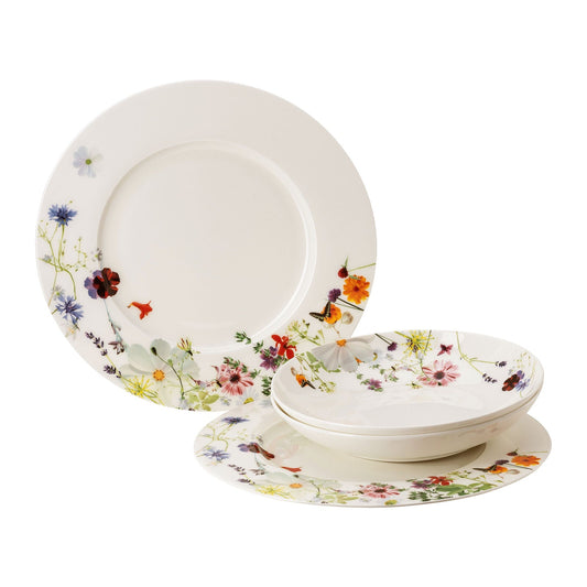 Set 4 Pieces with Rim and Coupe Plates