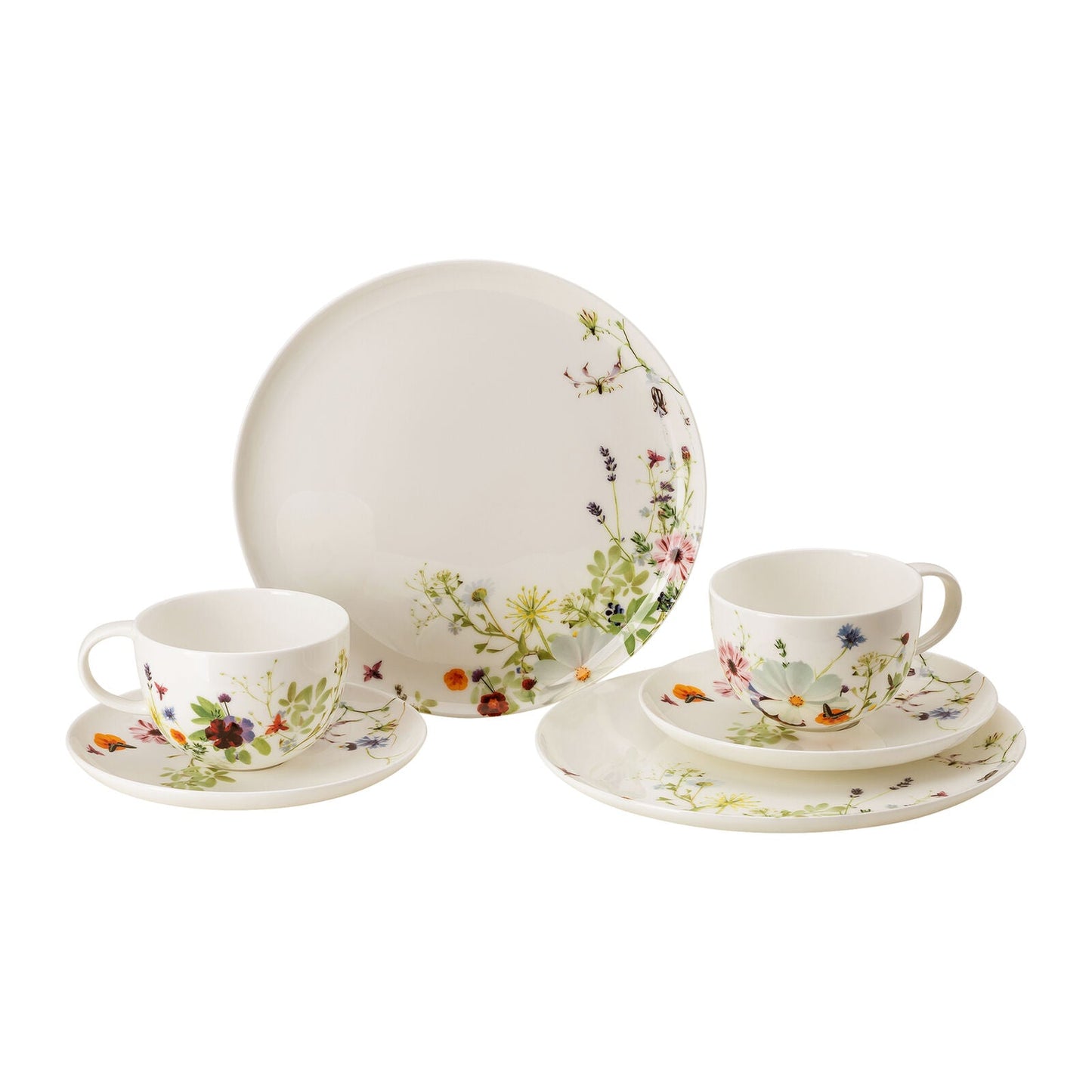 Set 6 Pieces with Combi Cups & Saucers and Coupe Plates