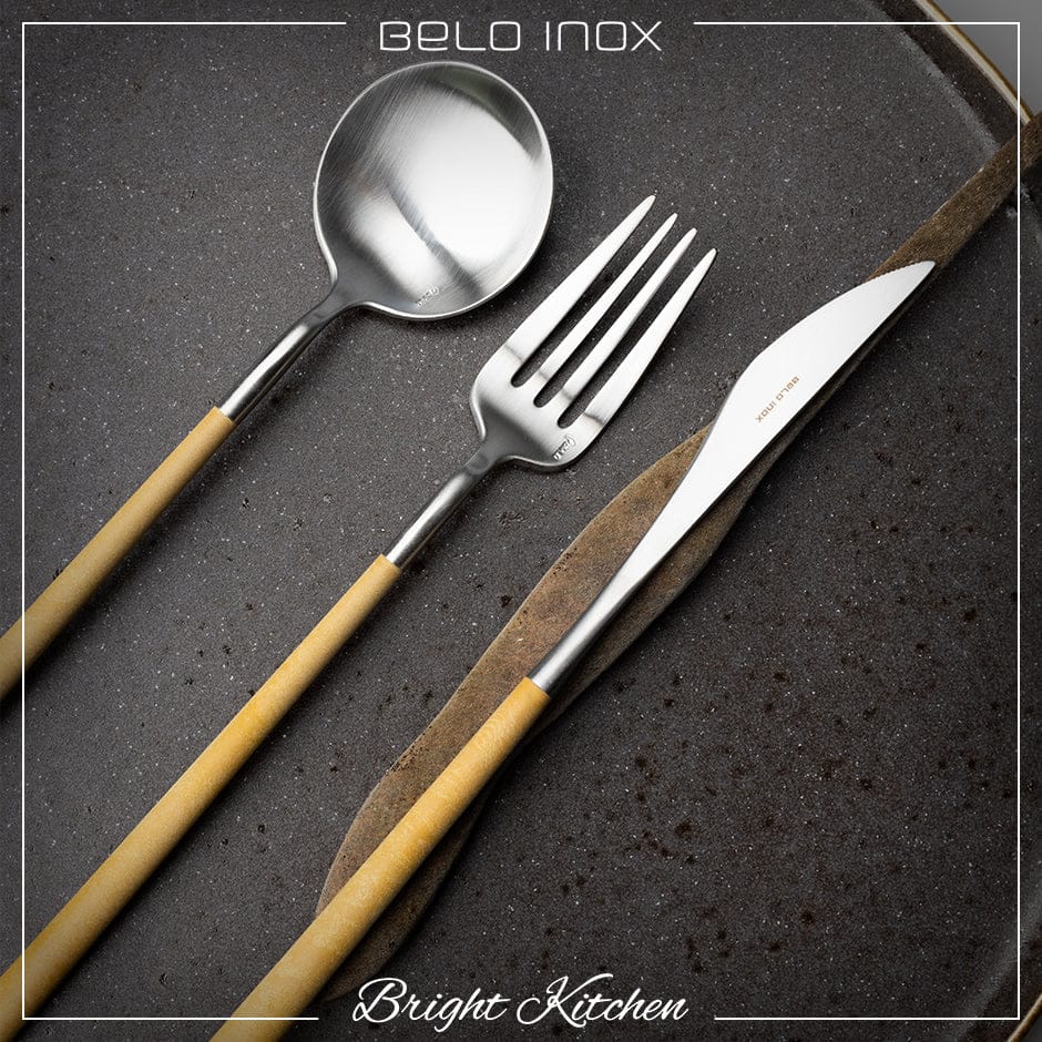 Belo Inox Neo Mustard Cutlery Set