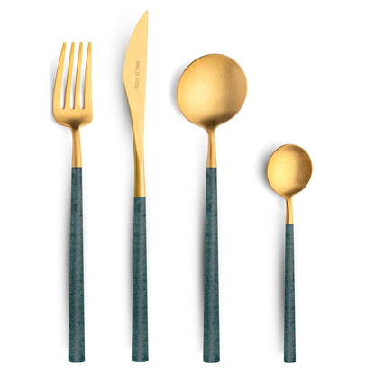 Belo Inox Neo Green Gold Cutlery Set