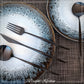 White & Blue Casual Dinnerware Set