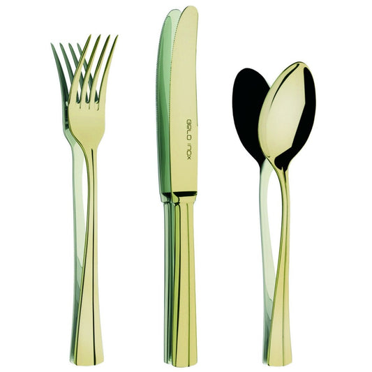 Belo Inox Belo 7 Gold 24 Pieces Cutlery Set