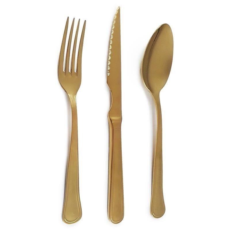 Belo Inox Croma Gold Cutlery Set