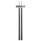 Belo Inox NEO Black chopsticks with stainless steel tips, black resin handles, and matching chopstick rest