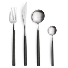 Belo Inox Neo Black Cutlery Set – 18/10 Stainless Steel, Brushed Gold Finish, Made in Portugal