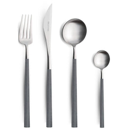 Belo Inox Neo Grey Cutlery Set – 18/10 Stainless Steel, Brushed Gold Finish, Made in Portugal