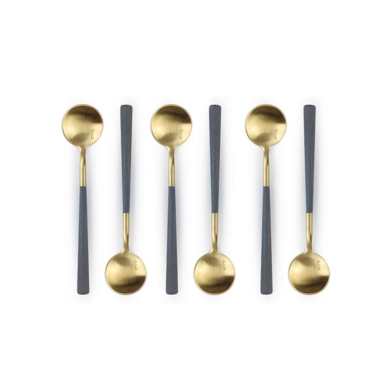 Belo Inox Neo Grey Gold 6 Coffee Spoons