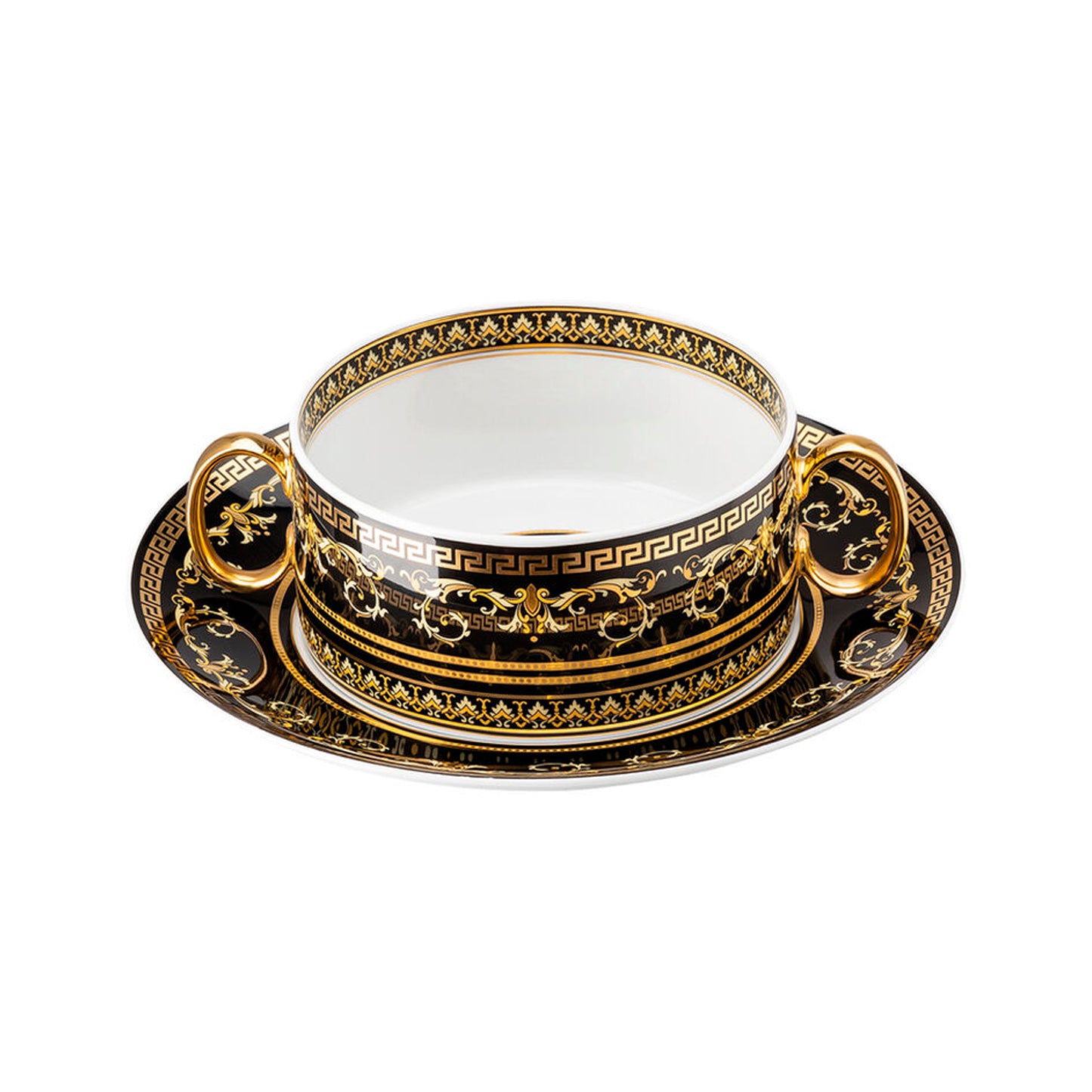 Creamsoup cup & saucer Virtus Gala Black