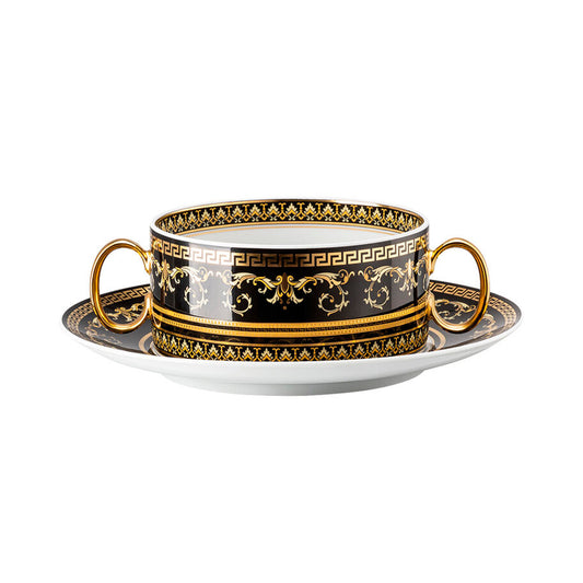 Creamsoup cup & saucer Virtus Gala Black