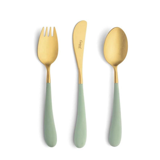 Cutipol Alice Celadon Gold 3 Pieces Set