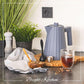Electric Kettle 1L Grey Plissé Michele De Lucchi
