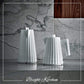 Electric Kettle 1L White Plissé Michele De Lucchi