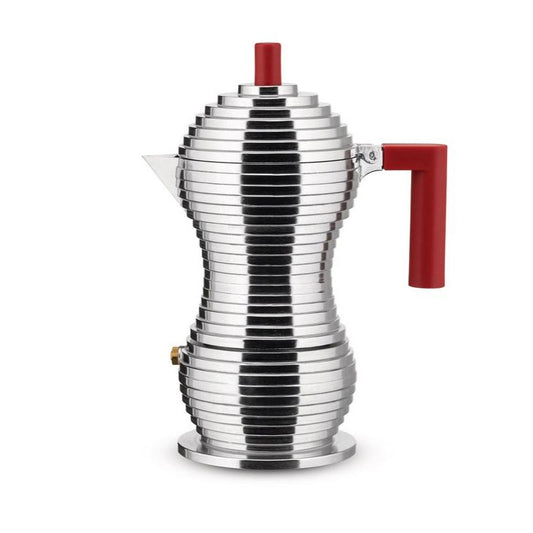 Espresso Coffee Maker Pulcina 6 Cups Red