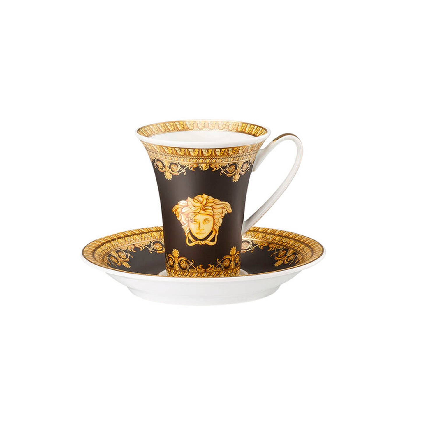 Espresso/Mocha Cup & Saucer I Love Baroque Nero