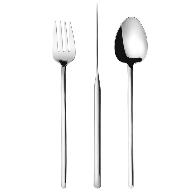 Herdmar Stick 18/10 stainless steel cutlery set – modern minimalist design with polished mirror finish, made in Portugal.