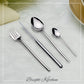 Herdmar Stick cutlery set in polished 18/10 stainless steel – minimalist Portuguese design by Bright Kitchen.