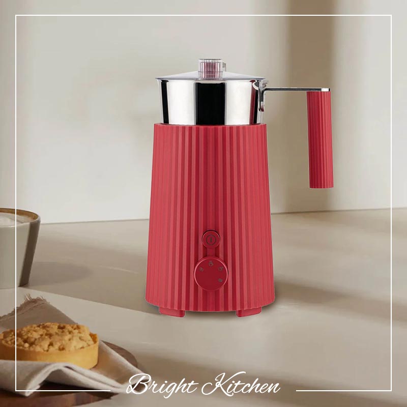 Multi-Function Milk Frother Red Plissé Michele De Lucchi