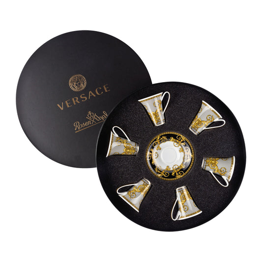 Set of 6 Espresso/Mocha Cups & Saucers Prestige Gala