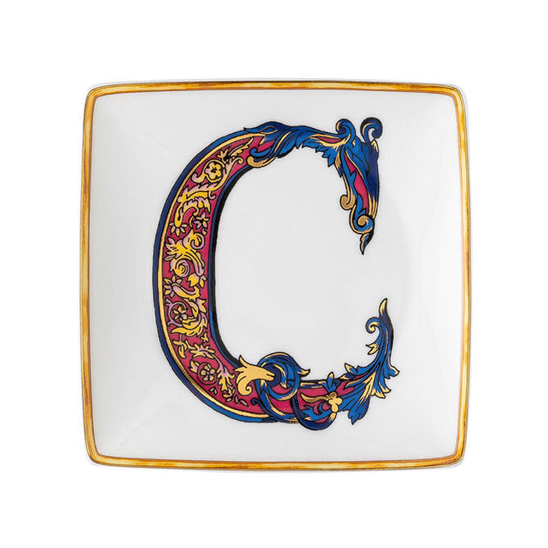 Versace Alphabet Bowl 12 cm square flat