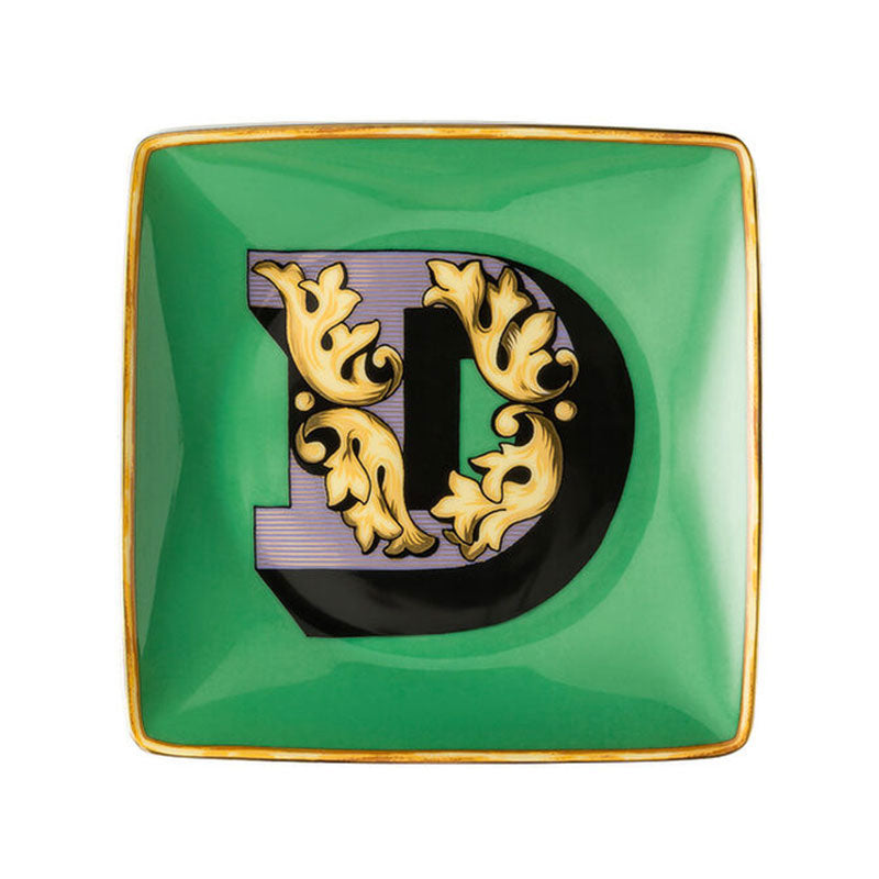 Versace Alphabet Bowl 12 cm square flat