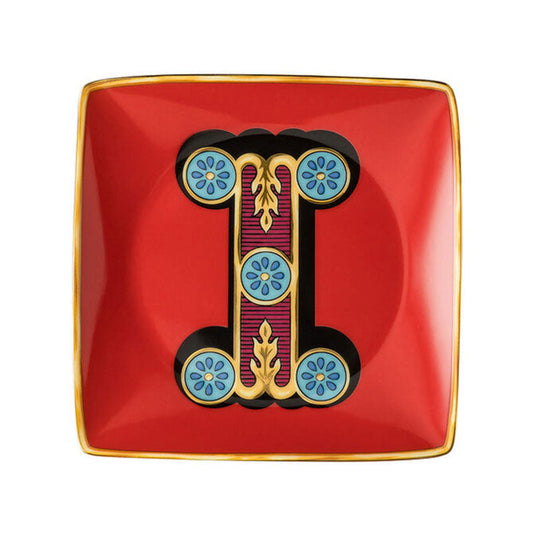 Versace Alphabet Bowl 12 cm square flat