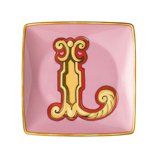 Versace Alphabet Bowl 12 cm square flat